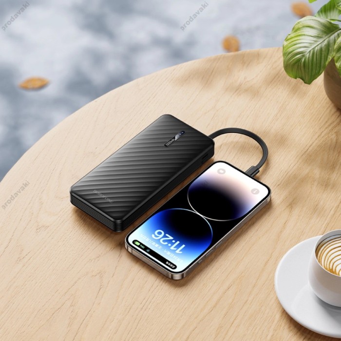 Повербанк портативний акумулятор Power bank BOROFONE BJ84 Freeway 10000 mAh Black