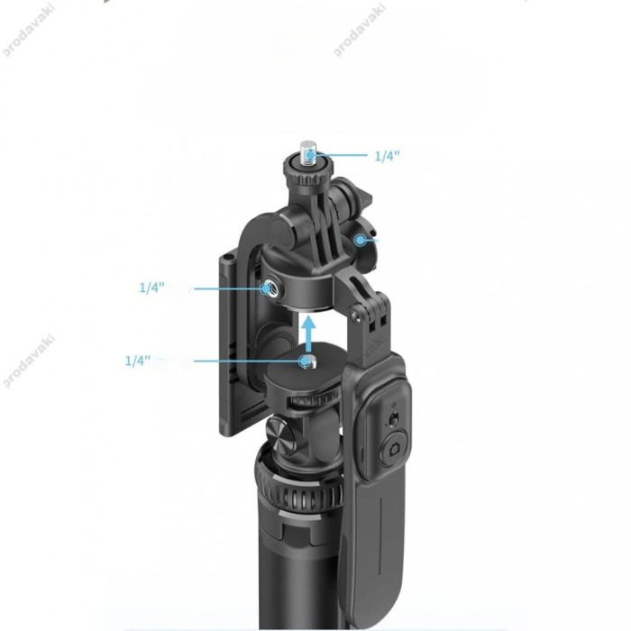 Монопод-трипод Monopod Tripod CH C05 Balanced and stable shooting multifunctional expansion of the metal tripod selfie stick 2m Black