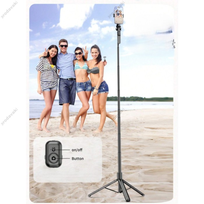 Монопод-трипод Monopod Tripod CH C08 Button Bluetooth 2.02m Black