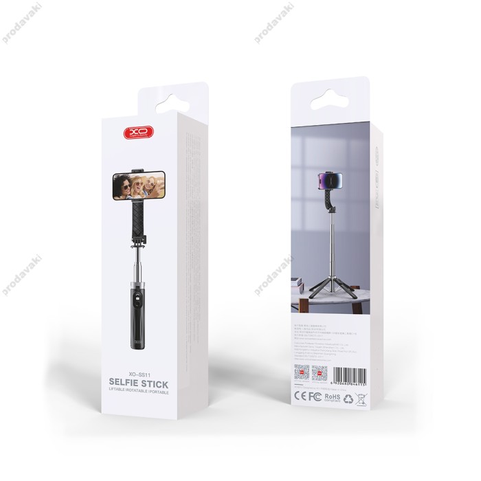 Монопод-трипод XO SS11 Four Legged Reinforced Stand Bluetooth Selfie Stick 1m Black