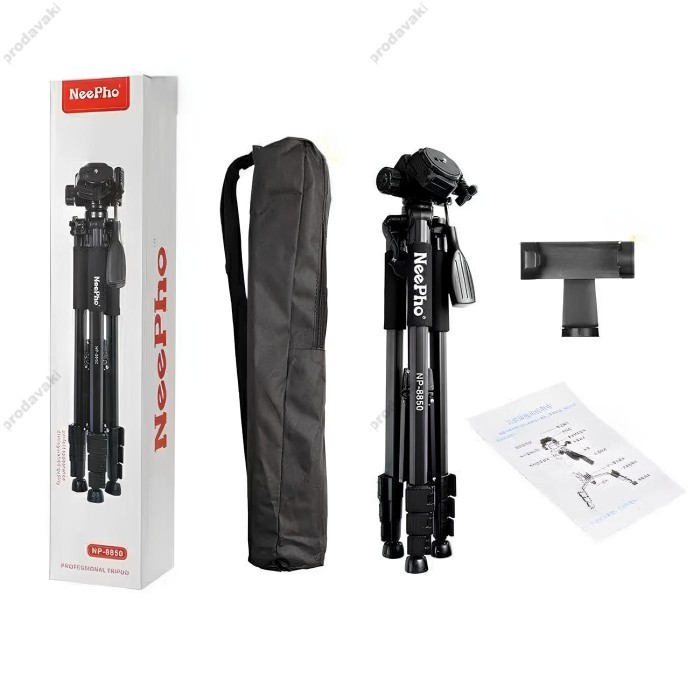 Штатив-трипод Tripod Stand Multifunctional Neepho NP-8850 1.75m Black