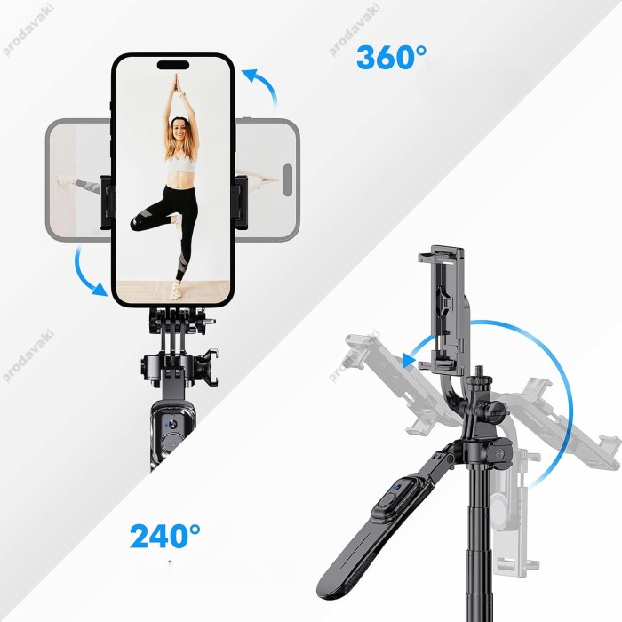 Монопод-трипод Monopod Large Tripod CH C07 stainless steels 2.01m Black