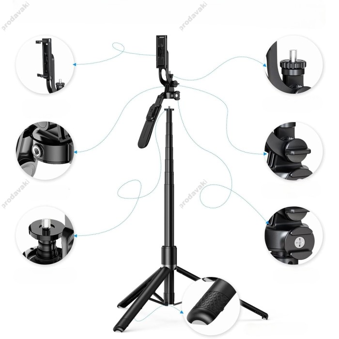 Монопод-трипод Monopod Large Tripod CH C07 stainless steels 2.01m Black