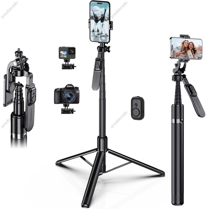 Монопод-трипод Monopod Large Tripod CH C07 stainless steels 2.01m Black