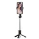 Монопод-трипод XO SS10 Mini Tripod Stand Bluetooth Selfie Stick 0.8m Black