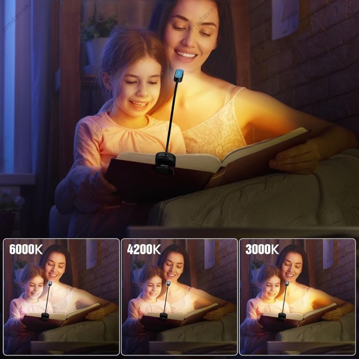 Настільна лампа Glocusent Mini clip-on Book light Black