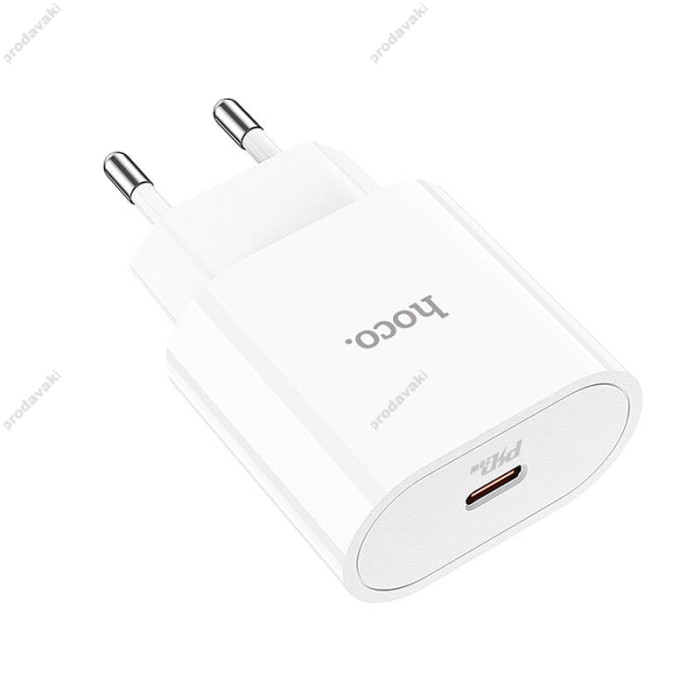 Мережевий зарядний пристрій HOCO C94A Metro single port charger Type-C cable 20W White