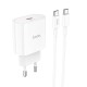 Мережевий зарядний пристрій HOCO C94A Metro single port charger Type-C cable 20W White