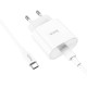 Мережевий зарядний пристрій HOCO C94A Metro single port charger Type-C cable 20W White