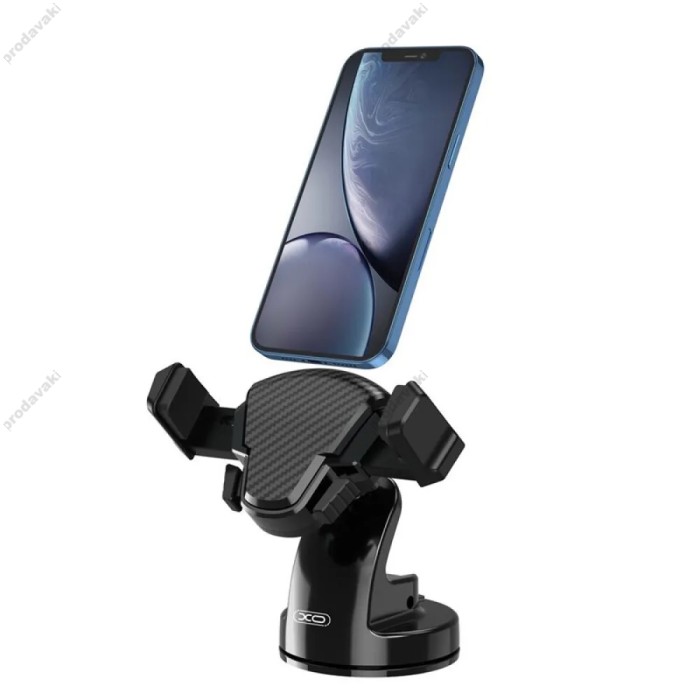 Автомобільний тримач XO C88 Suction Cup Car Bracket One-touch lock for stable travel Black