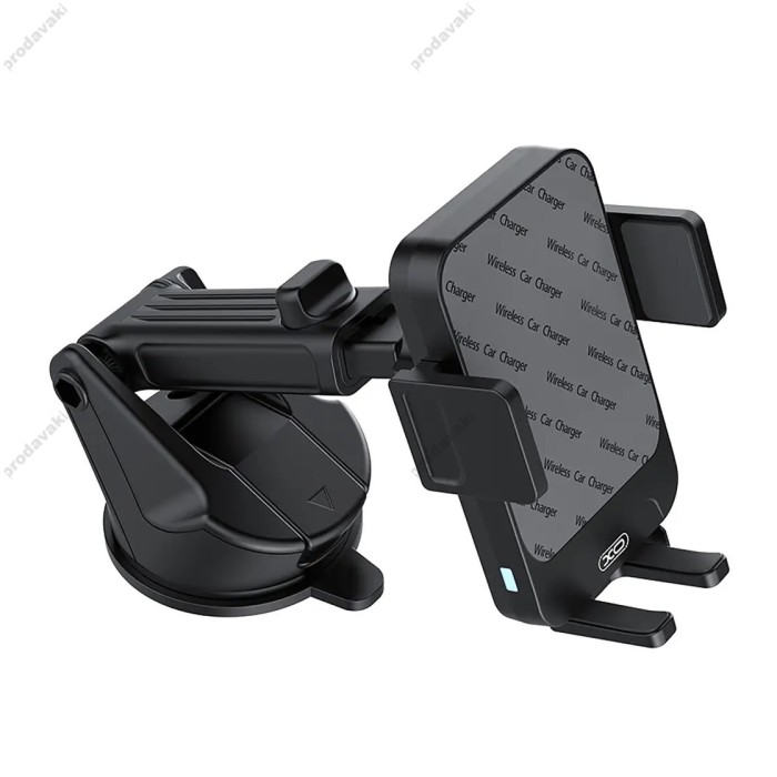 Автомобільний тримач із бездротовою зарядкою XO WX043 Wireless Charger Suction Cup Model 15W Black