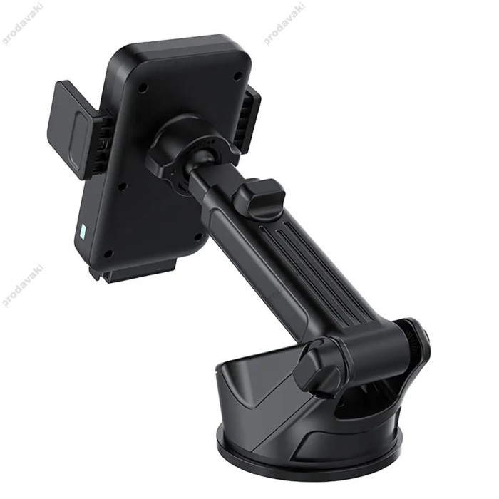 Автомобільний тримач із бездротовою зарядкою XO WX043 Wireless Charger Suction Cup Model 15W Black