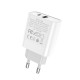 Мережевий зарядний пристрій Hoco C80A Rapido charger Type-C cable 20W White