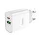 Мережевий зарядний пристрій Hoco C80A Rapido charger Type-C cable 20W White
