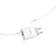 Мережевий зарядний пристрій Hoco C80A Rapido charger Lightning cable 20W White