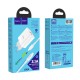 Мережевий зарядний пристрій Hoco C80A Rapido charger Lightning cable 20W White