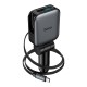 Автомобільний зарядний пристрій Hoco Z67 Triunfar car charger with telescopic Type-C cable 60W Grey