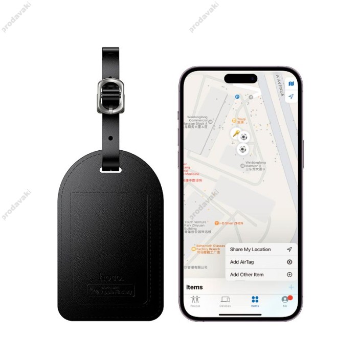 Пошуковий трекер HOCO E91H Tiger smart anti-lost luggage tag IOS Black
