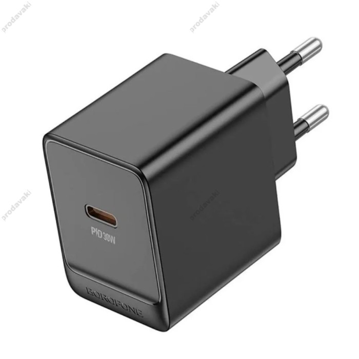 Мережевий зарядний пристрій Borofone BAS15A Erudite single port 30W Black