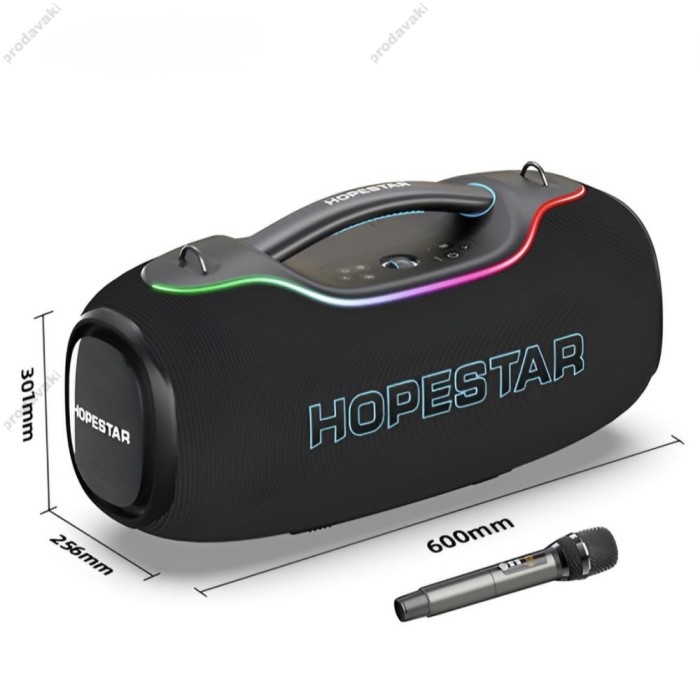 Портативна колонка Bluetooth Hopestar A80 ULTRA з мікрофоном 650W Black