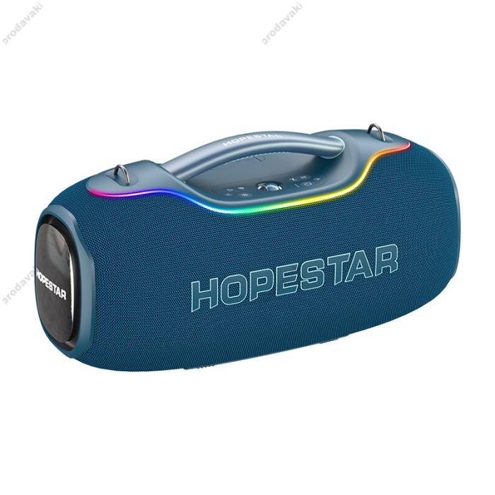 Портативна колонка Bluetooth Hopestar A80 ULTRA з мікрофоном 650W Blue