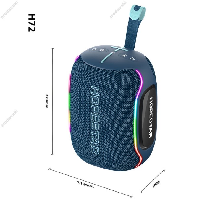 Портативна колонка Bluetooth Hopestar H72 60W Blue