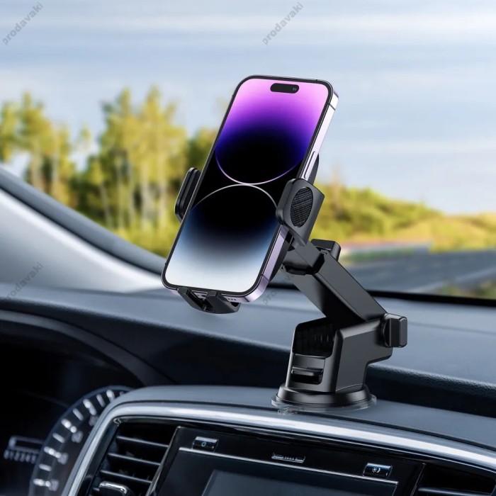 Автомобільний тримач XO C121 Instrument panel large suction cup bracket Black