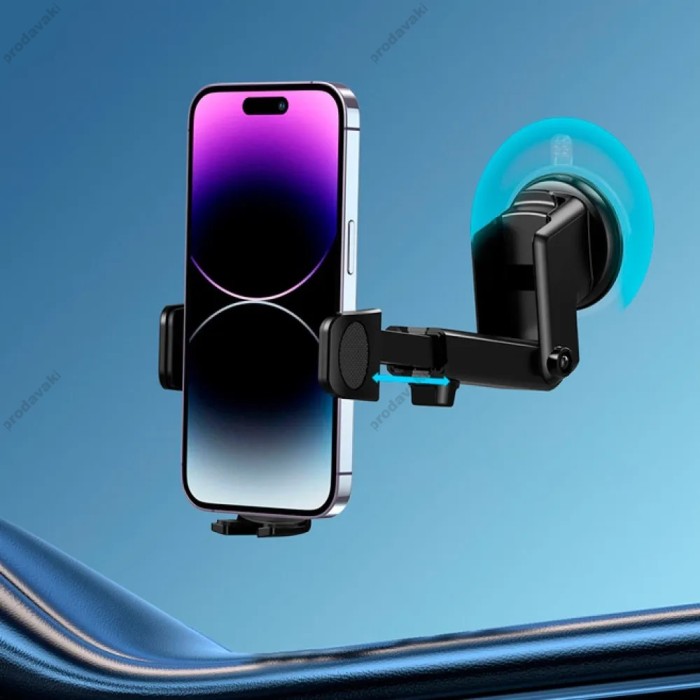 Автомобільний тримач XO C121 Instrument panel large suction cup bracket Black