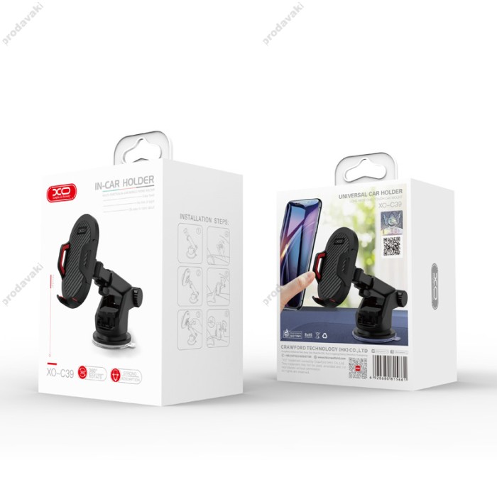 Автомобільний тримач XO C39 Dashboard stand holder Black