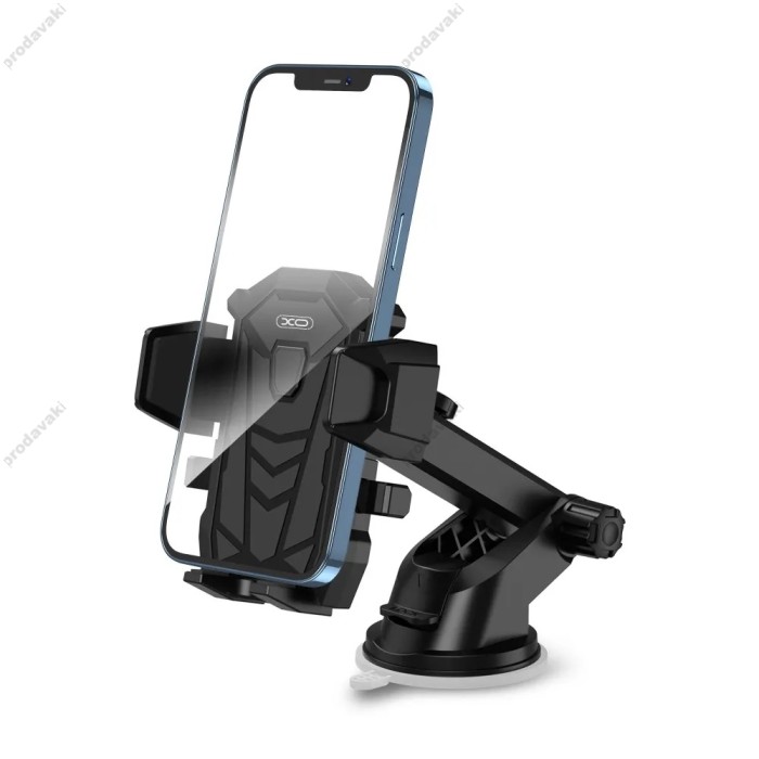 Автомобільний тримач XO C76 Car holder with sucker plate Black