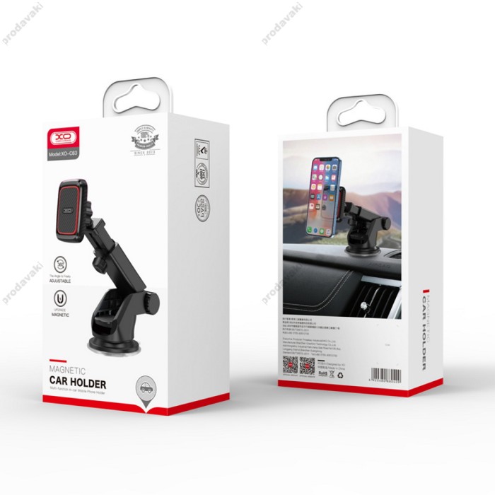 Автомобільний тримач XO C83 Magnetic Car holder Black