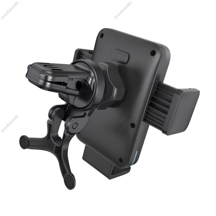 Автомобільний тримач із бездротовою зарядкою XO WX041 Dual Arm Air Outlet Wireless Charger 15W Grey