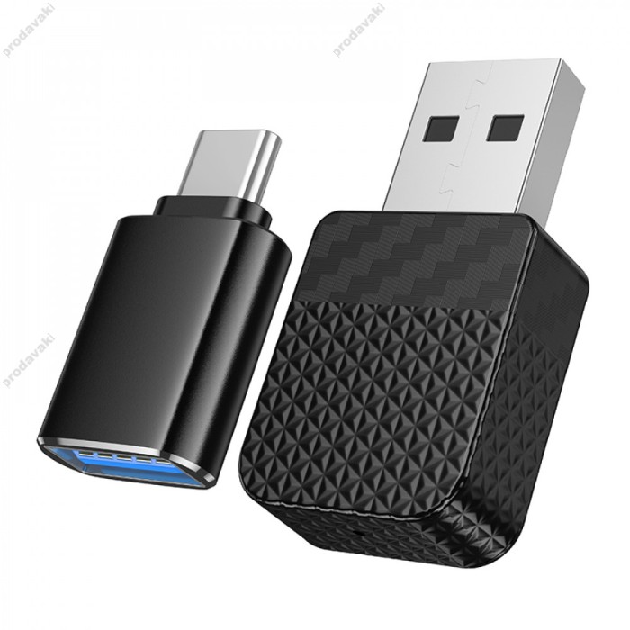 Автомобільний бездротовий адаптер Carplay Hoco HU3 Tony car wireless adapter Black