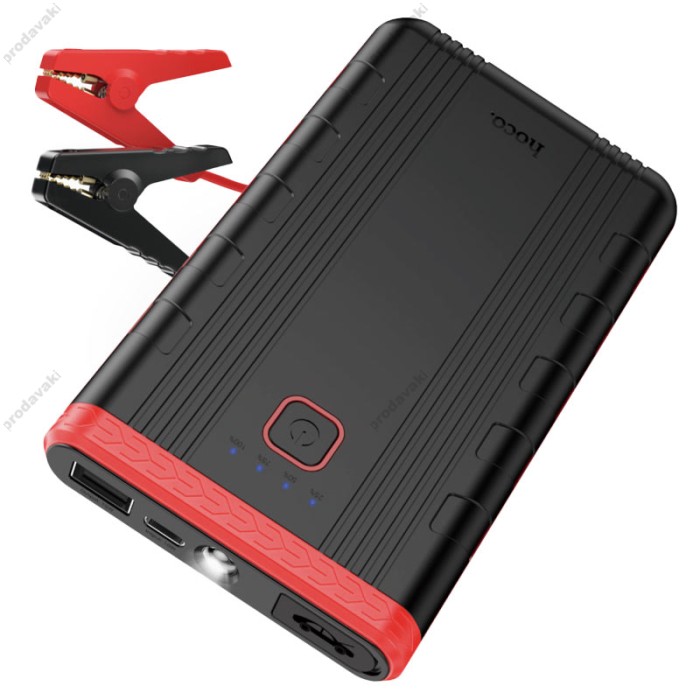 Пусковий зарядний пристрій бустер Hoco QS5 Refined intelligent emergency start-up 400A 6000 mAh Black