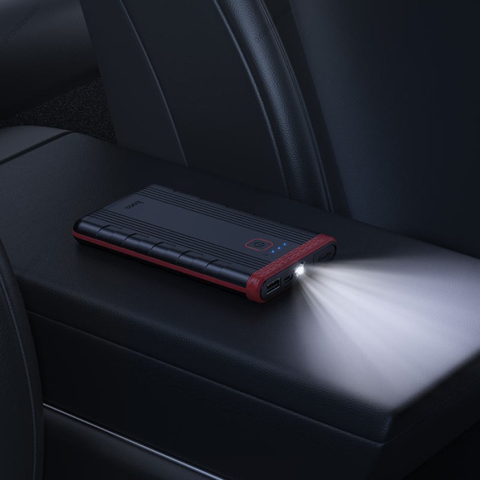 Пусковий зарядний пристрій бустер Hoco QS5 Refined intelligent emergency start-up 400A 6000 mAh Black