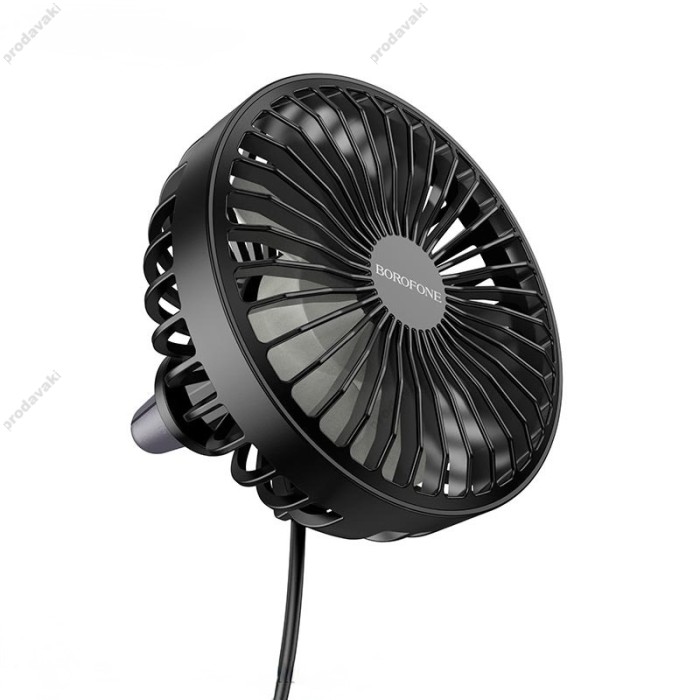 Вентилятор в салон автомобіля BOROFONE DBF11 Wind wire control car fan Black