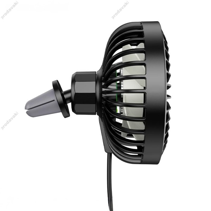 Вентилятор в салон автомобіля BOROFONE DBF11 Wind wire control car fan Black