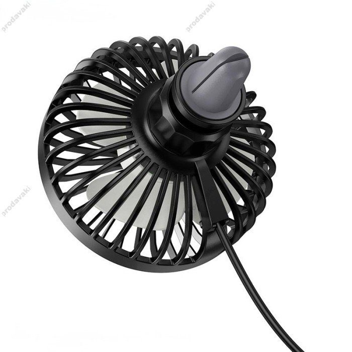 Вентилятор в салон автомобіля BOROFONE DBF11 Wind wire control car fan Black