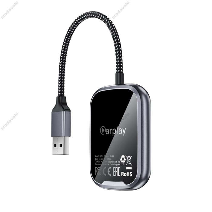 Автомобільний бездротовий адаптер Carplay/Android Auto ACEFAST QC1 Wireless Adapter for Car Grey