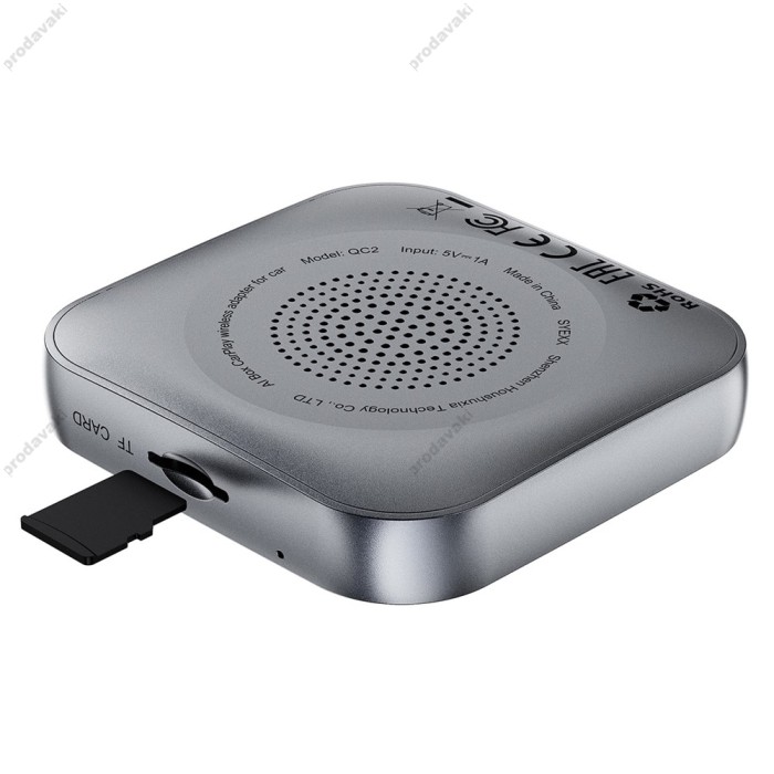 Автомобільний бездротовий адаптер Carplay/Android Auto ACEFAST QC2 Wireless Adapter for Car Grey