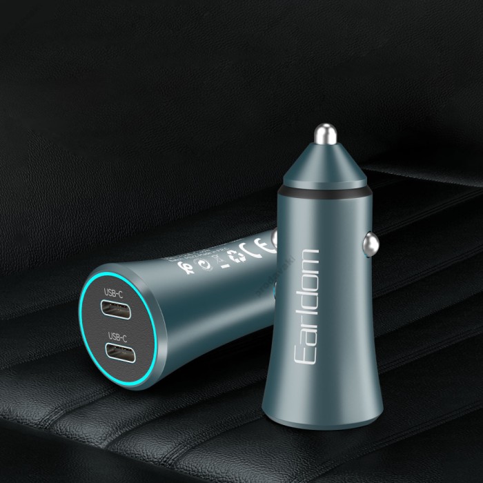 Автомобільний зарядний пристрій Earldom ES-CC51 60W Black