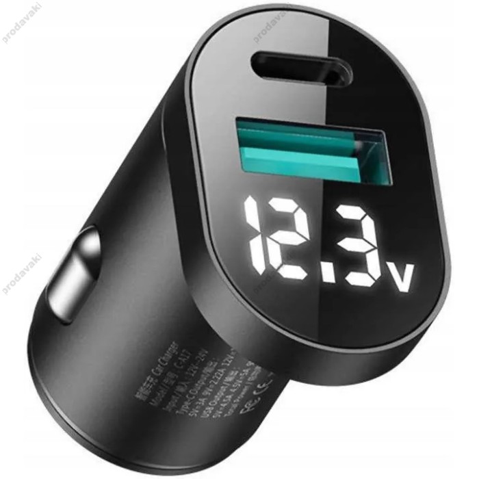 Автомобільний зарядний пристрій JOYROOM C-A17 Intelligent 2-port 5A 48W Black