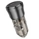 Автомобільний зарядний пристрій BOROFONE BZ24 Clever single port 3A 20W Transparent Black