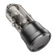 Автомобільний зарядний пристрій BOROFONE BZ24 Clever single port 3A 20W Transparent Black