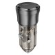 Автомобільний зарядний пристрій BOROFONE BZ24 Clever single port 3A 20W Transparent Black
