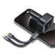 Автомобільний зарядний пристрій USAMS US-CC219 C41 Car Charger With 2in1 Retractable 30W CC219CC01