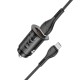 Автомобільний зарядний пристрій Hoco NZ1 Developer dual port Micro USB Cable 3A 36W Black