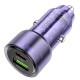 Автомобільний зарядний пристрій Hoco Z52 Spacious Car charger Lightnig Cable A 38W Transparent Purple