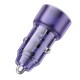 Автомобільний зарядний пристрій Hoco Z52 Spacious Car charger Lightnig Cable A 38W Transparent Purple
