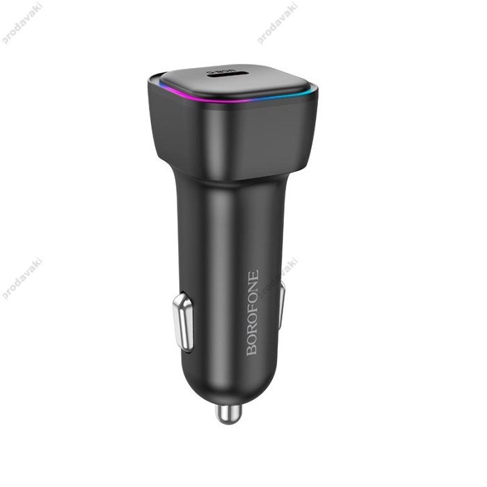Автомобільний зарядний пристрій BOROFONE BZ28 Trophie single port 3A 30W Black